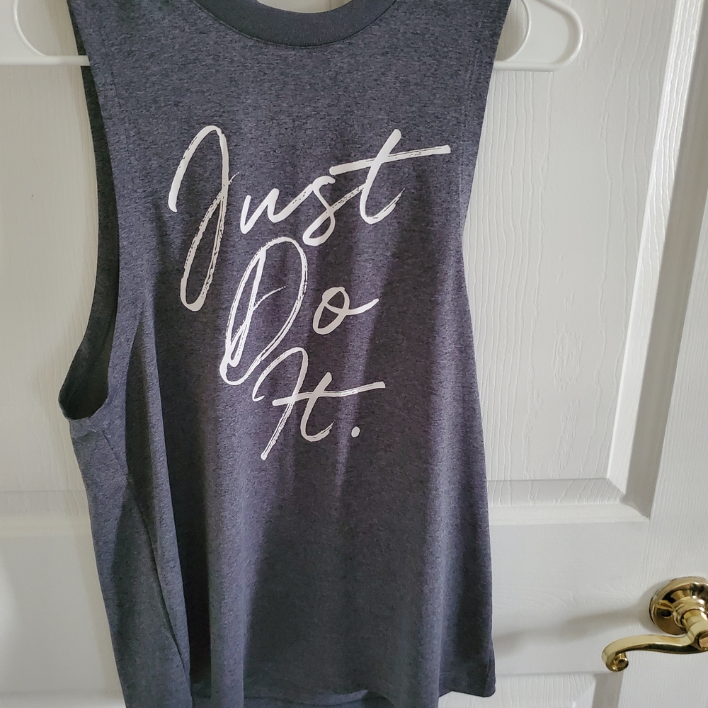 Nike Dark Gray Muscle Tee with White Print